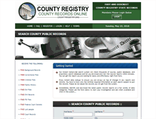 Tablet Screenshot of countyregistry.org